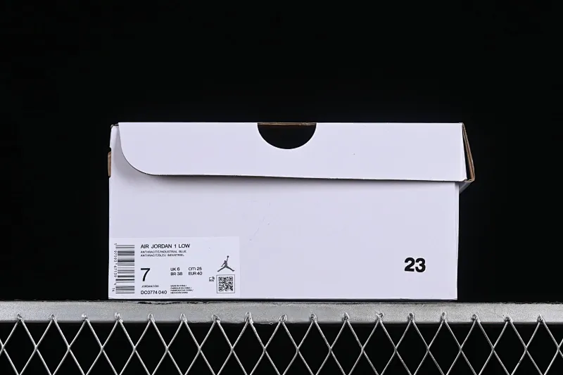 All categories Air Jordan Jordan series basketball shoes Air Jordan 1 Low Air Jordan 1 Low AJ1 Joe 1 black gray blue hook low-top cultural basketball shoes DC0774-040